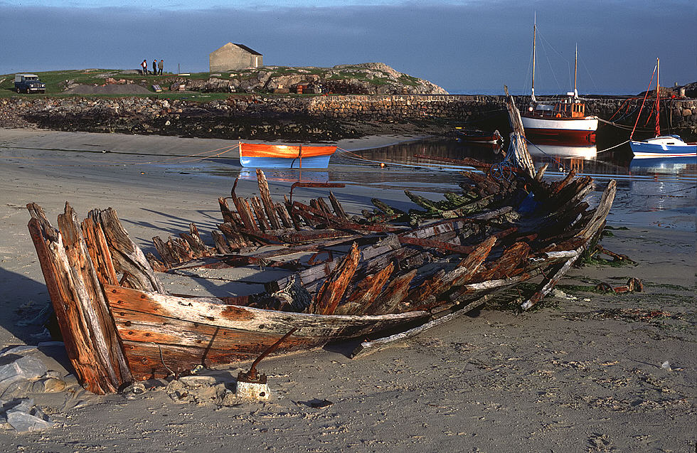 Old boat in Scarinish Harbour